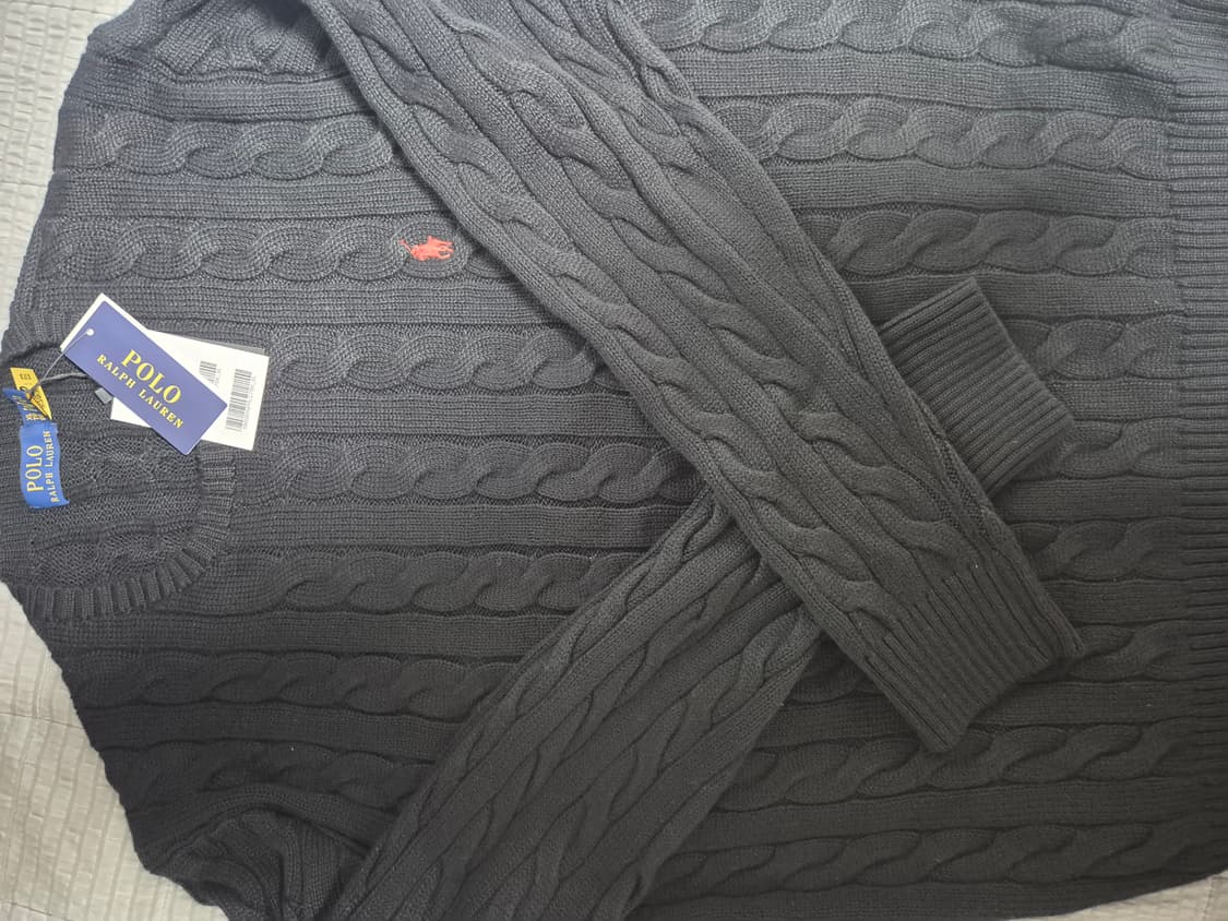 [정품] 폴로 랄프로렌 케이블 니트 블랙 XL 새상품 상품이미지4