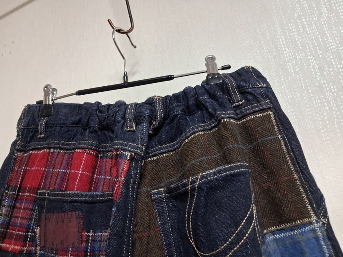 일본수입 as know as 패치워크 데님진 배기청바지 새옷상태 3031 상품이미지6