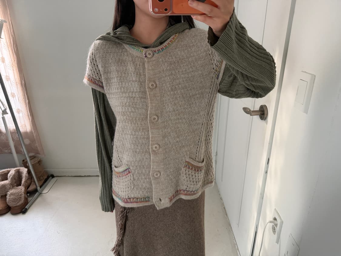 일본빈티지 모리 무지개 가디건 세트 상품이미지1