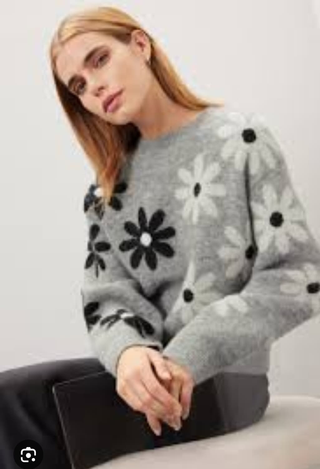 산드로 플로러 알파카 풀오버 니트 탑 1 사이즈 상품이미지1