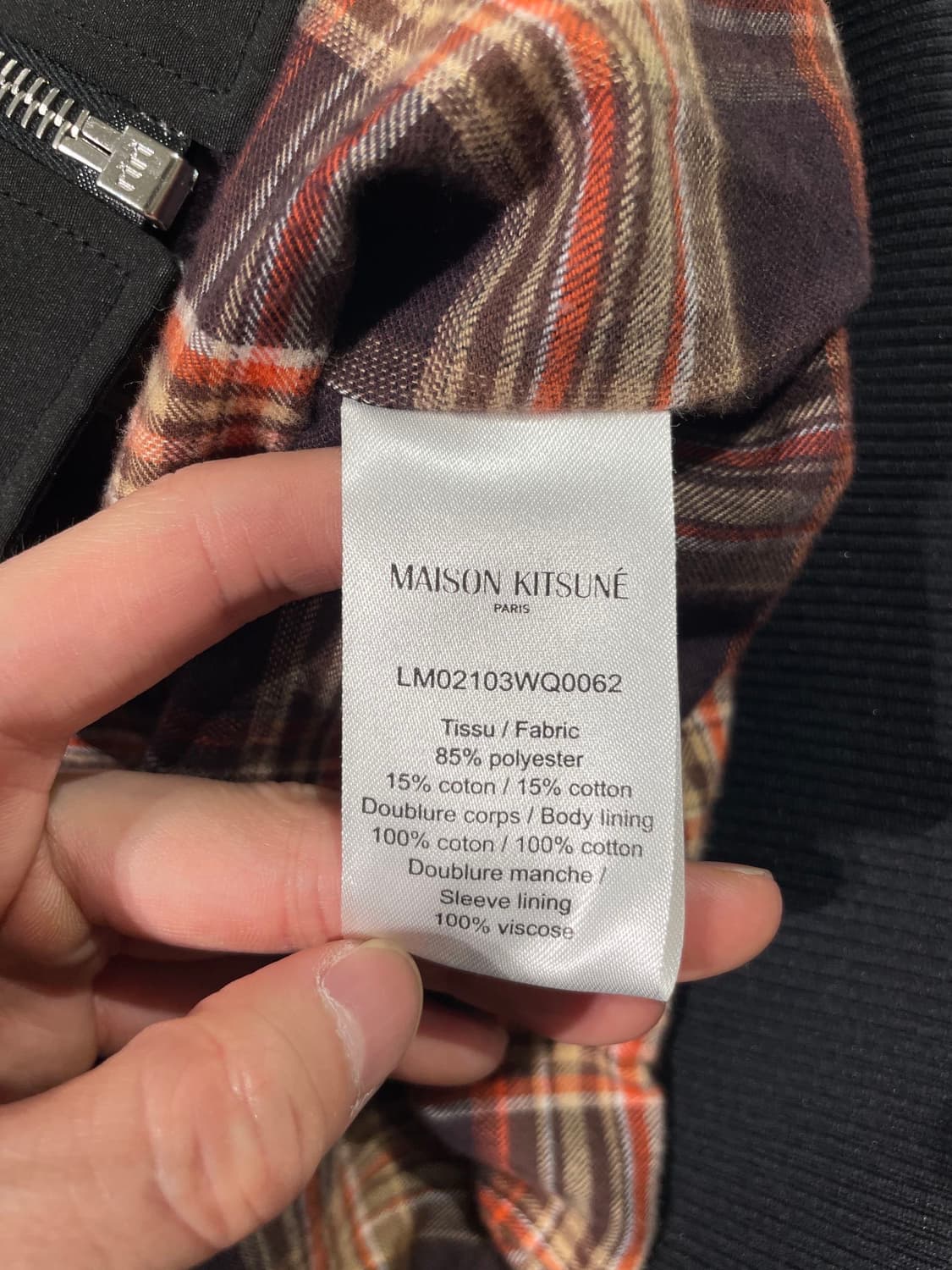 메종 키츠네 블랙 폭스 헤드 해링턴 자켓 상품이미지8