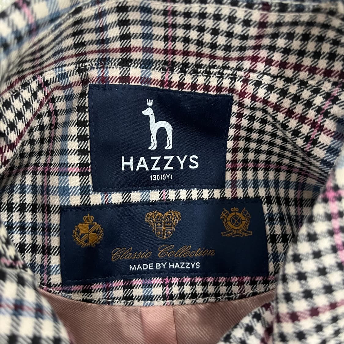 130 헤지스 키즈 체크 트렌치 코트 0213M 상품이미지2