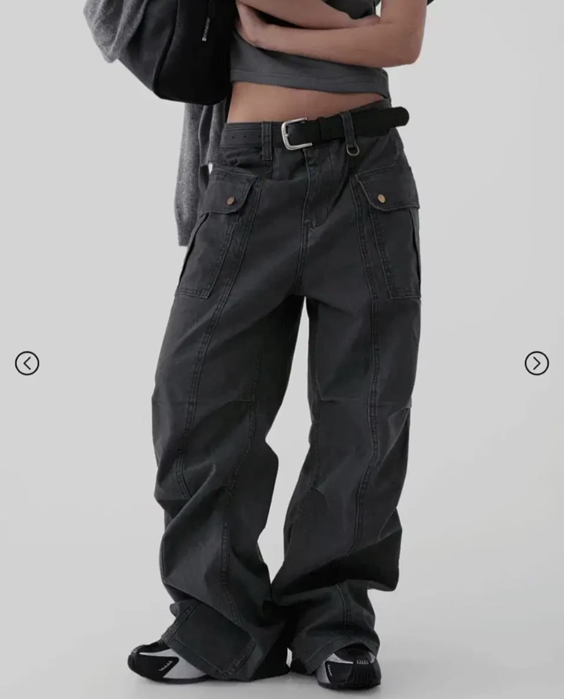 어텀 카고 워크 팬츠 차콜 상품이미지1