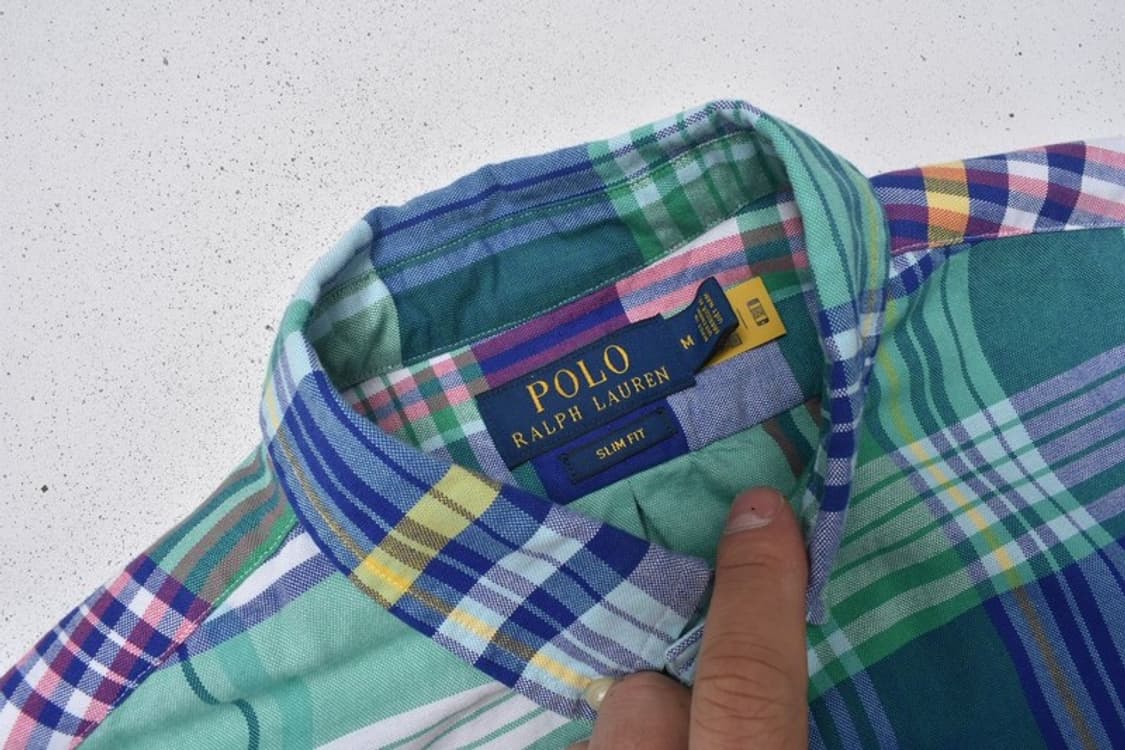 폴로 랄프로렌 큐알 체크 셔츠 남방 M M0061 상품이미지6