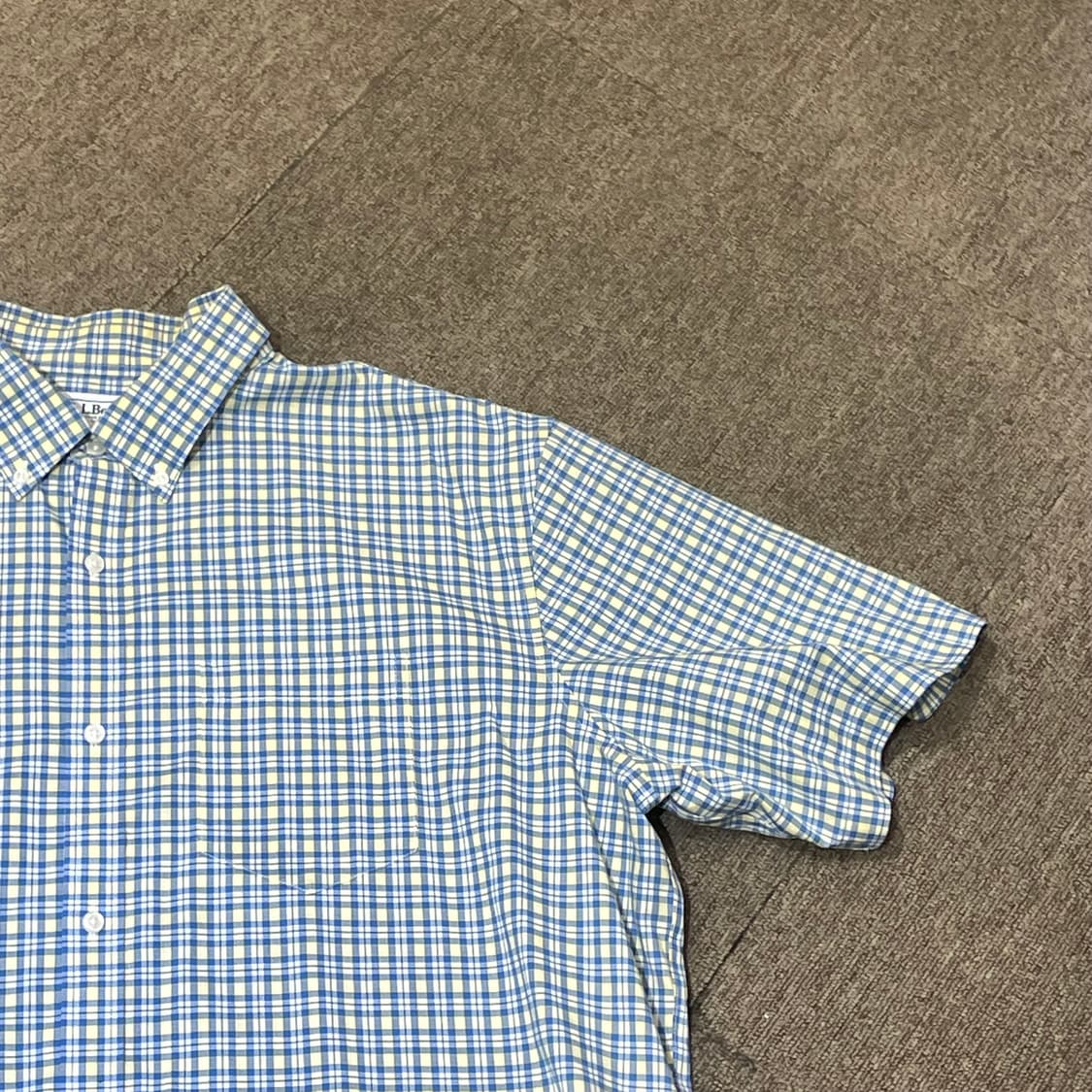 (XL) L.L.Bean 엘엘빈 체크 반팔 셔츠 트레디셔널 핏 상품이미지3