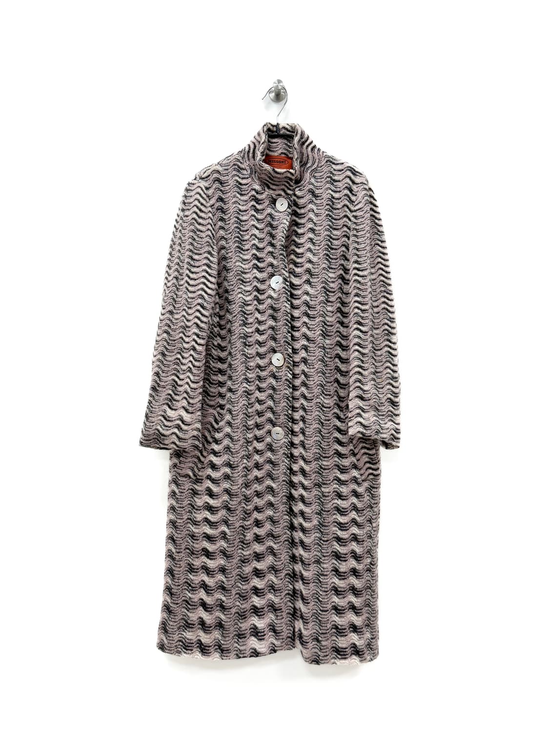 미쏘니 웨이브 니트 롱코트 상품이미지1