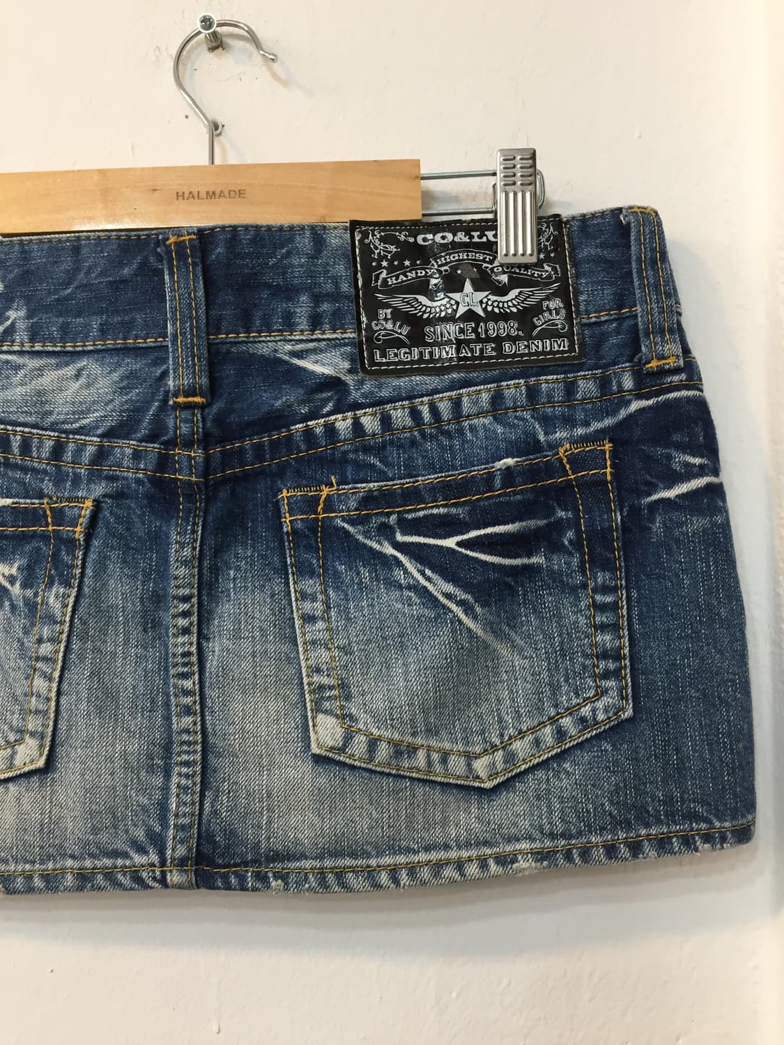 빈티지 로우라이즈 미니 데님스커트 상품이미지5