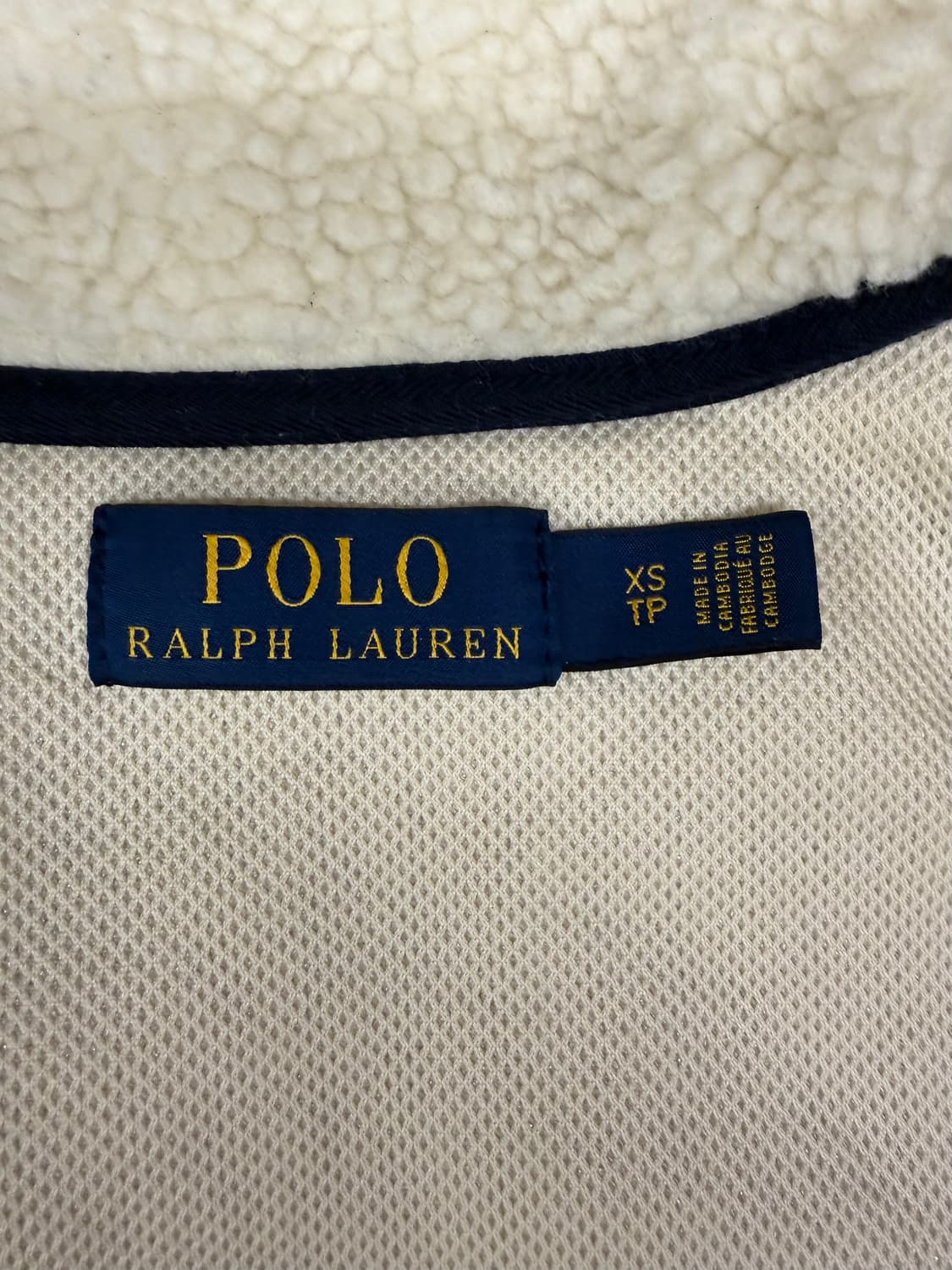 폴로 랄프로렌 네이비 양털 플리스 후리스 집업 자켓   xs   상품이미지7