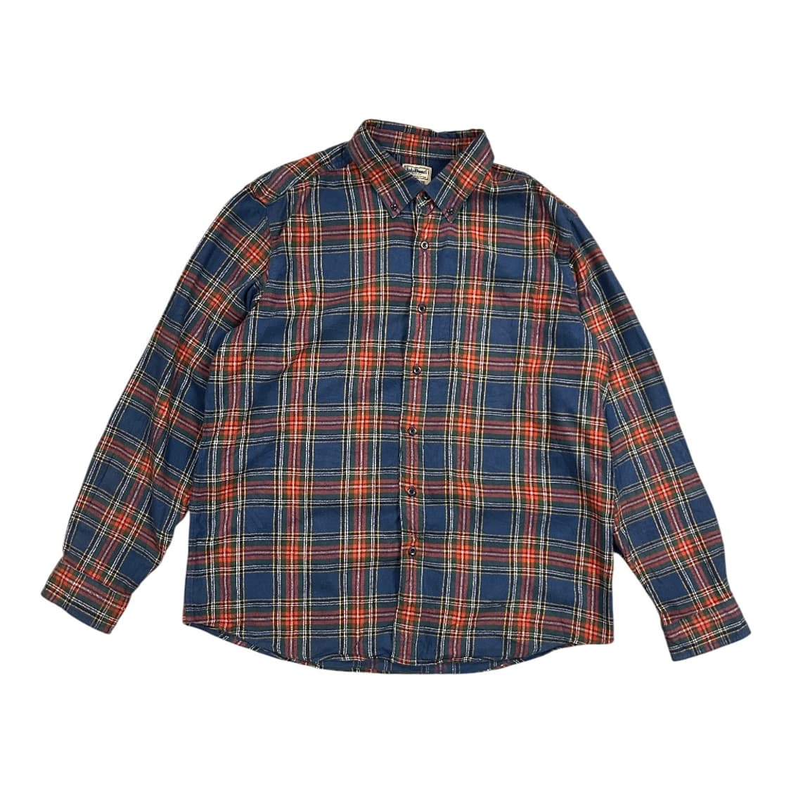 L) 엘엘빈 L.L.Bean 네이비 레드 타탄체크 플란넬 셔츠남방 상품이미지1