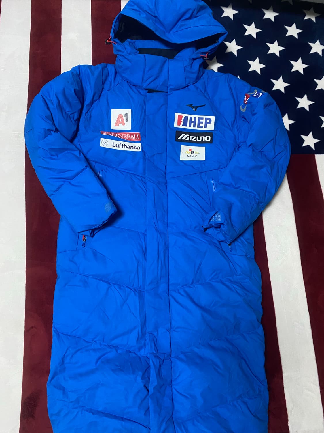 미즈노 크로스키 구스다운 롱패딩 상품이미지1