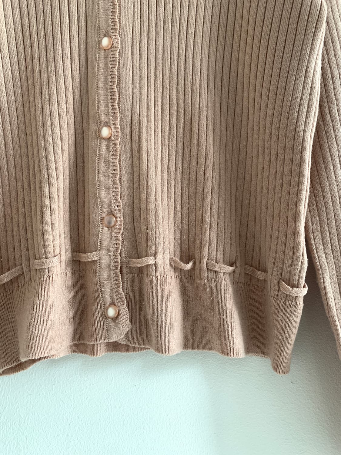 Flower Pearl Neck Cardigan 상품이미지5