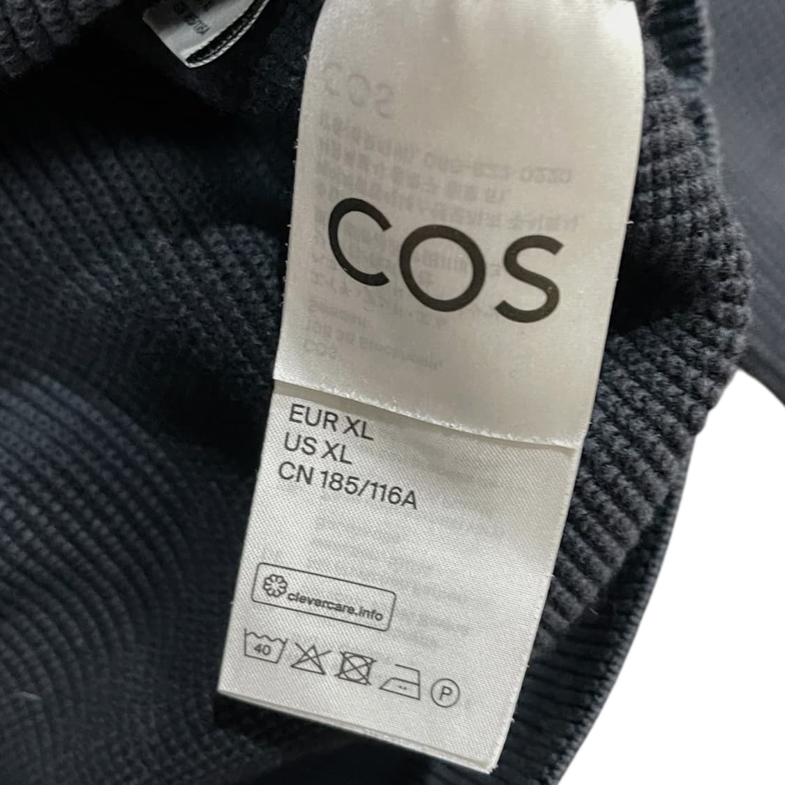 COS 와플 니트 블랙 상품이미지4