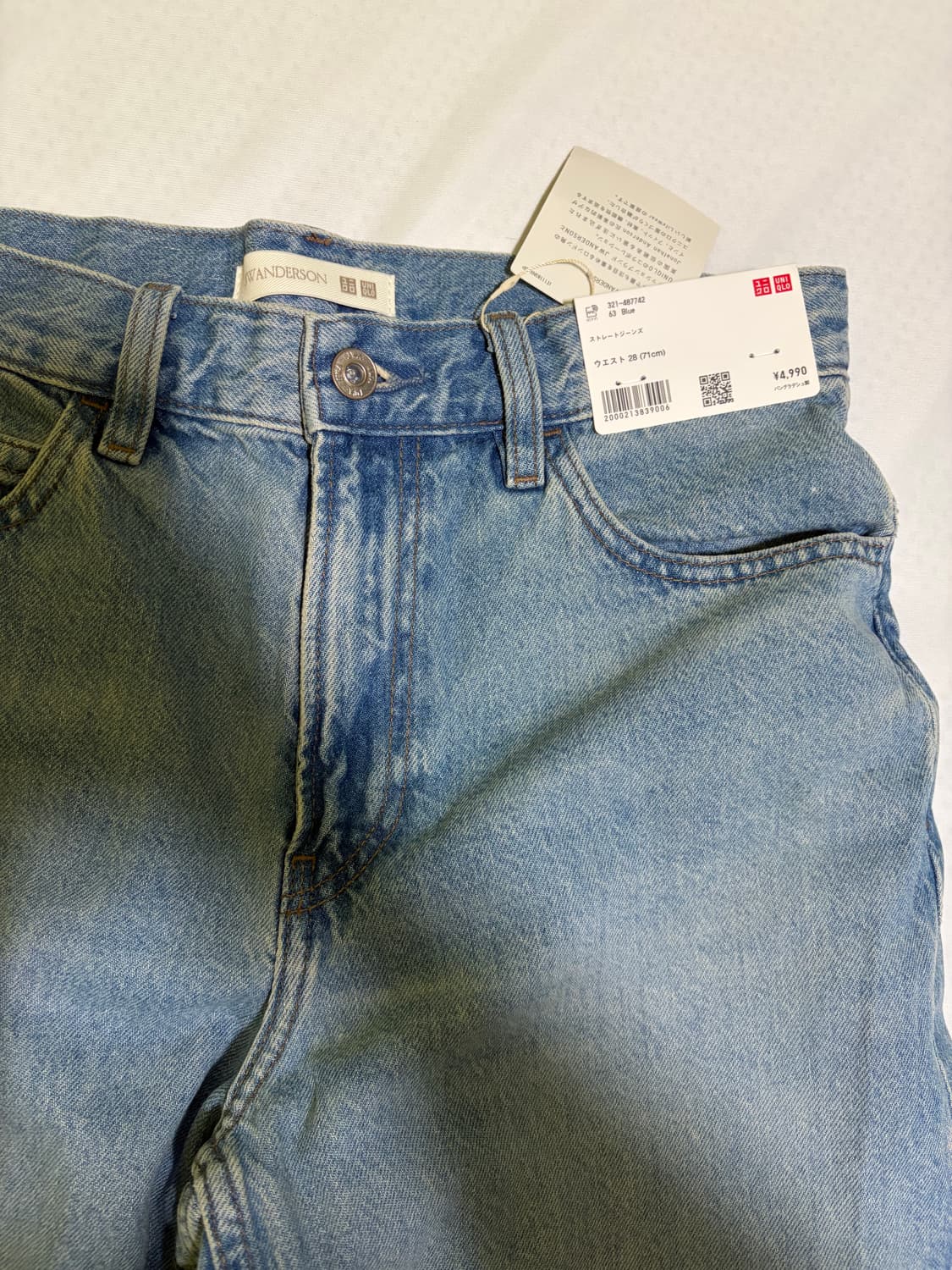 유니클로 JW앤더슨 63블루 28사이즈 새상품 상품이미지4