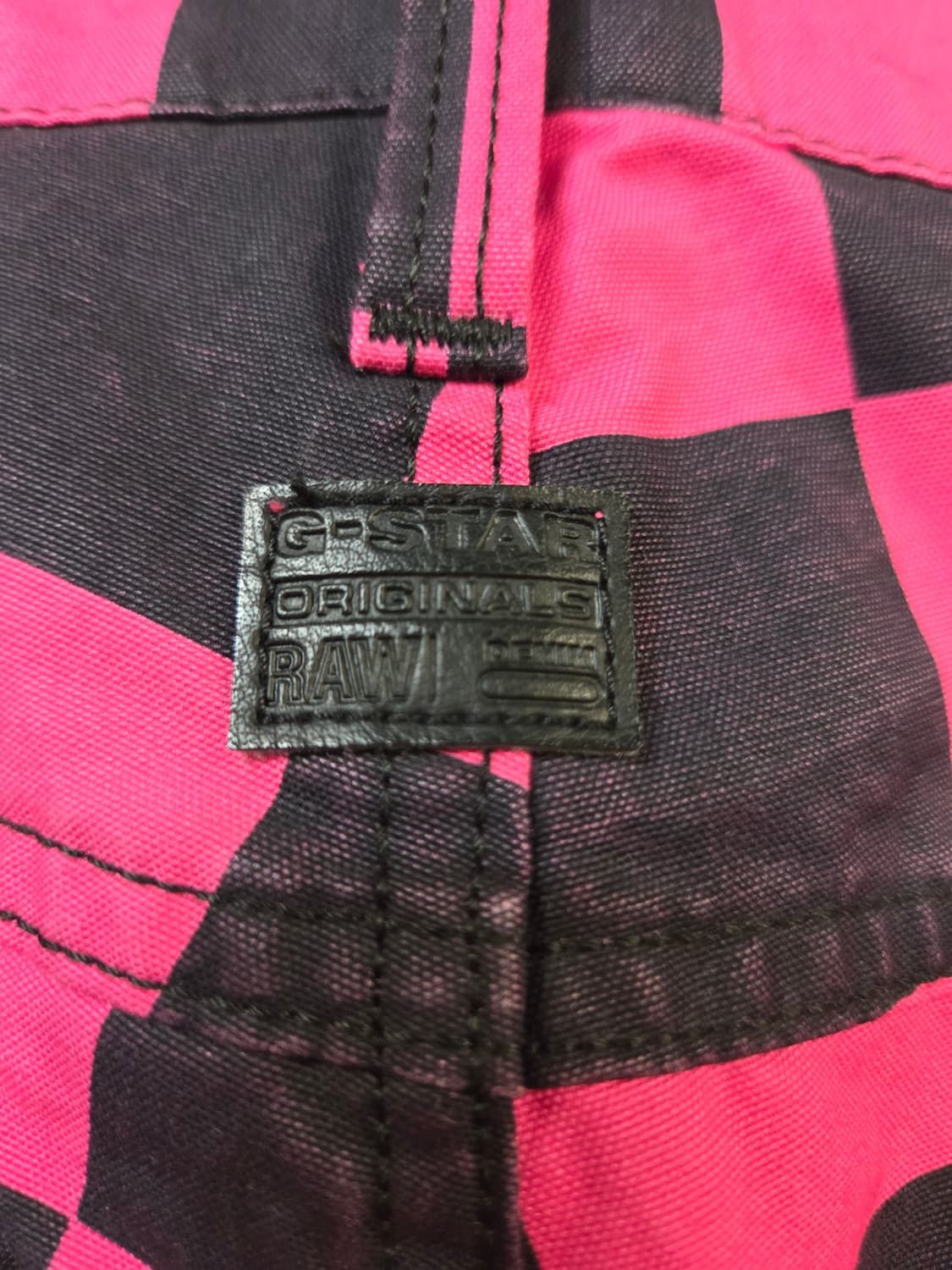 G-Star RAW 핑크 블랙 체크 카고바지(W32/L30)남여공용 상품이미지5