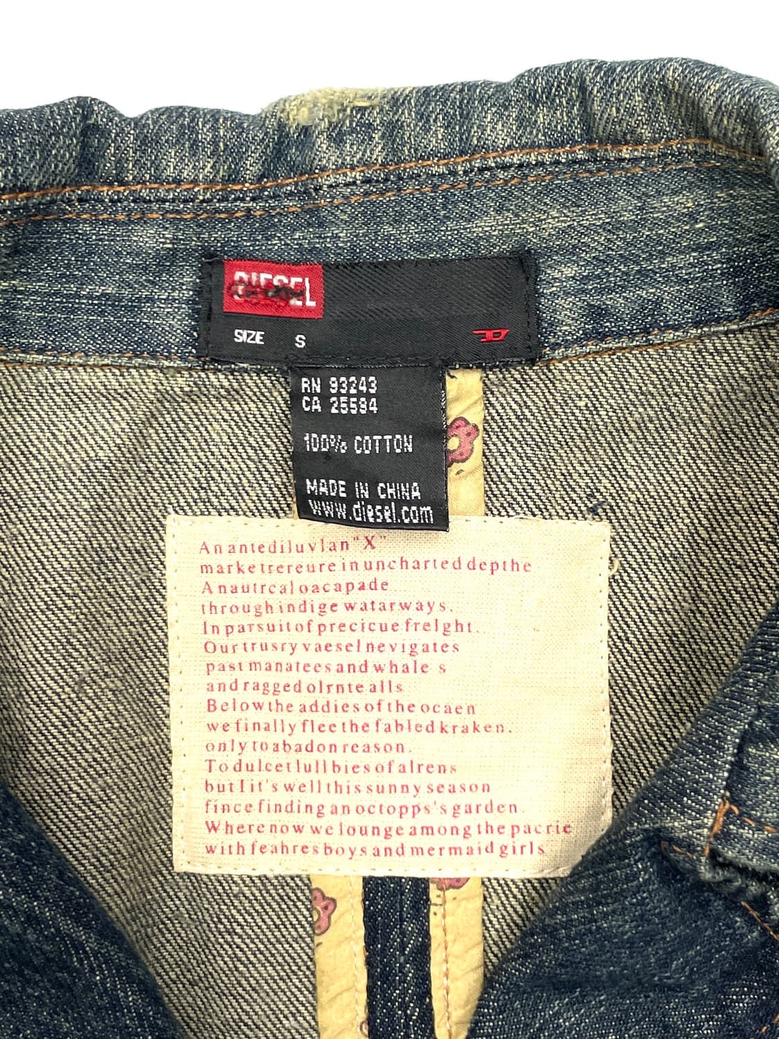 Y2k diesel denim ruffle jacket 상품이미지4