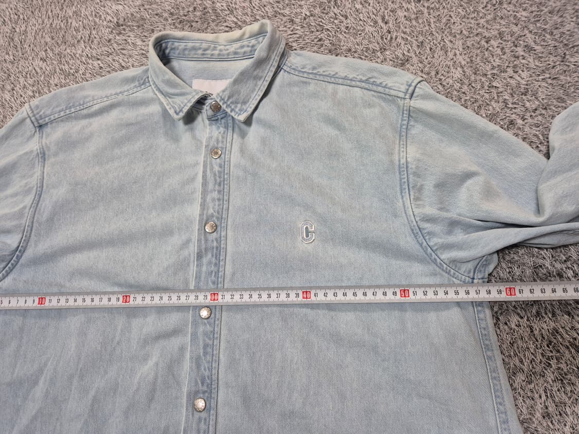 커버낫 남성 C로고 워싱 데님셔츠 M 상품이미지10