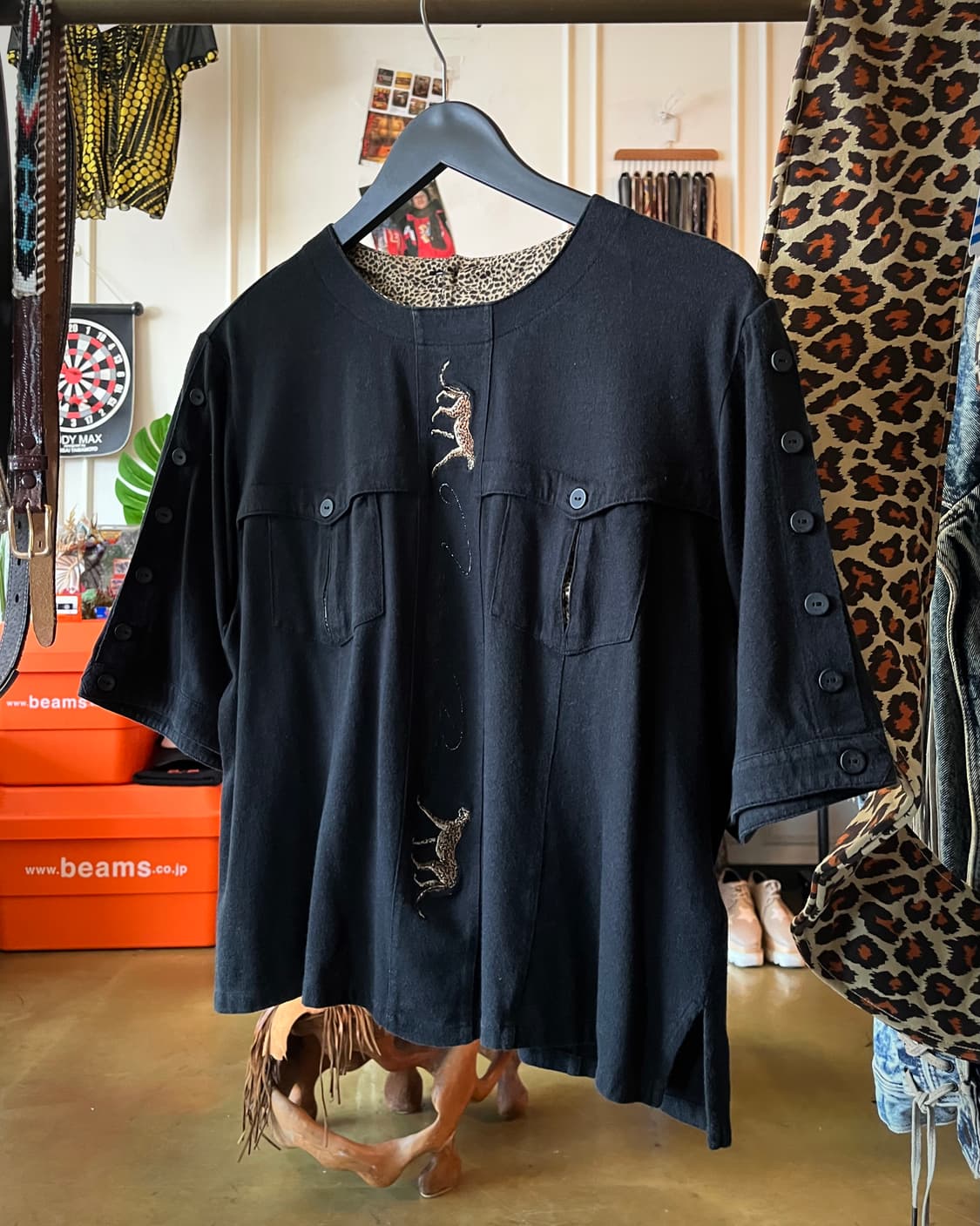 JPN Vintage Leopard Docking 1/2 T-Shirt 상품이미지3
