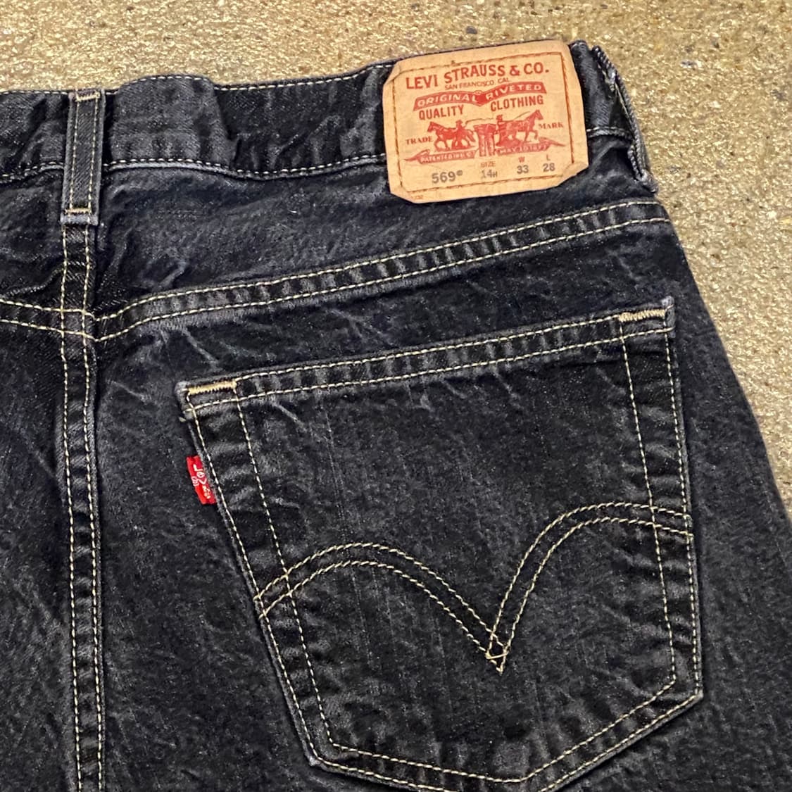 미국 빈티지 리바이스 569 블랙진 청바지 상품이미지7