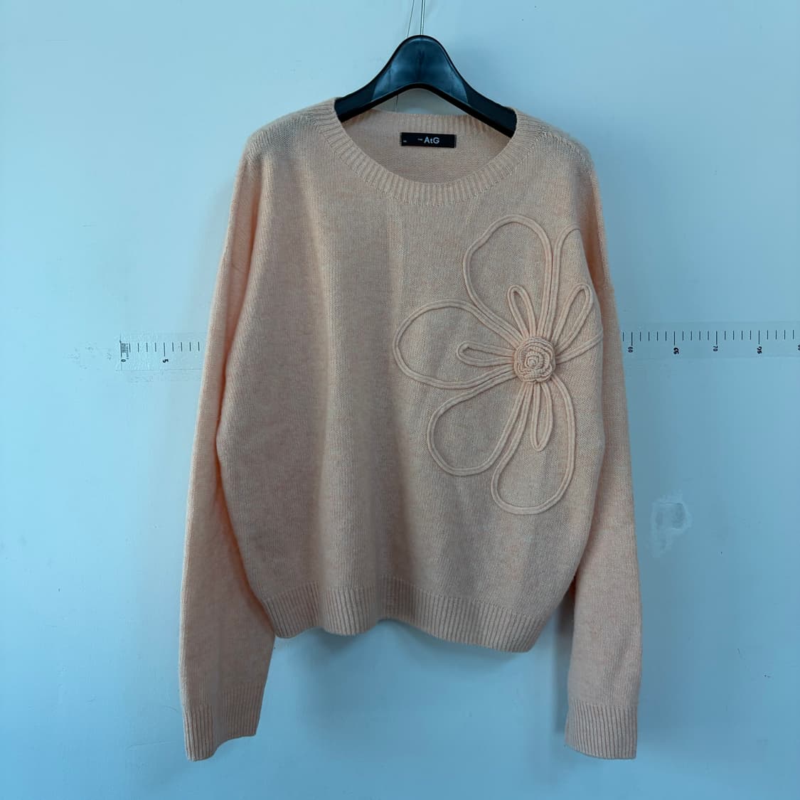 AtG 꽃 자수 캐시미어 니트 스웨터 상품이미지1