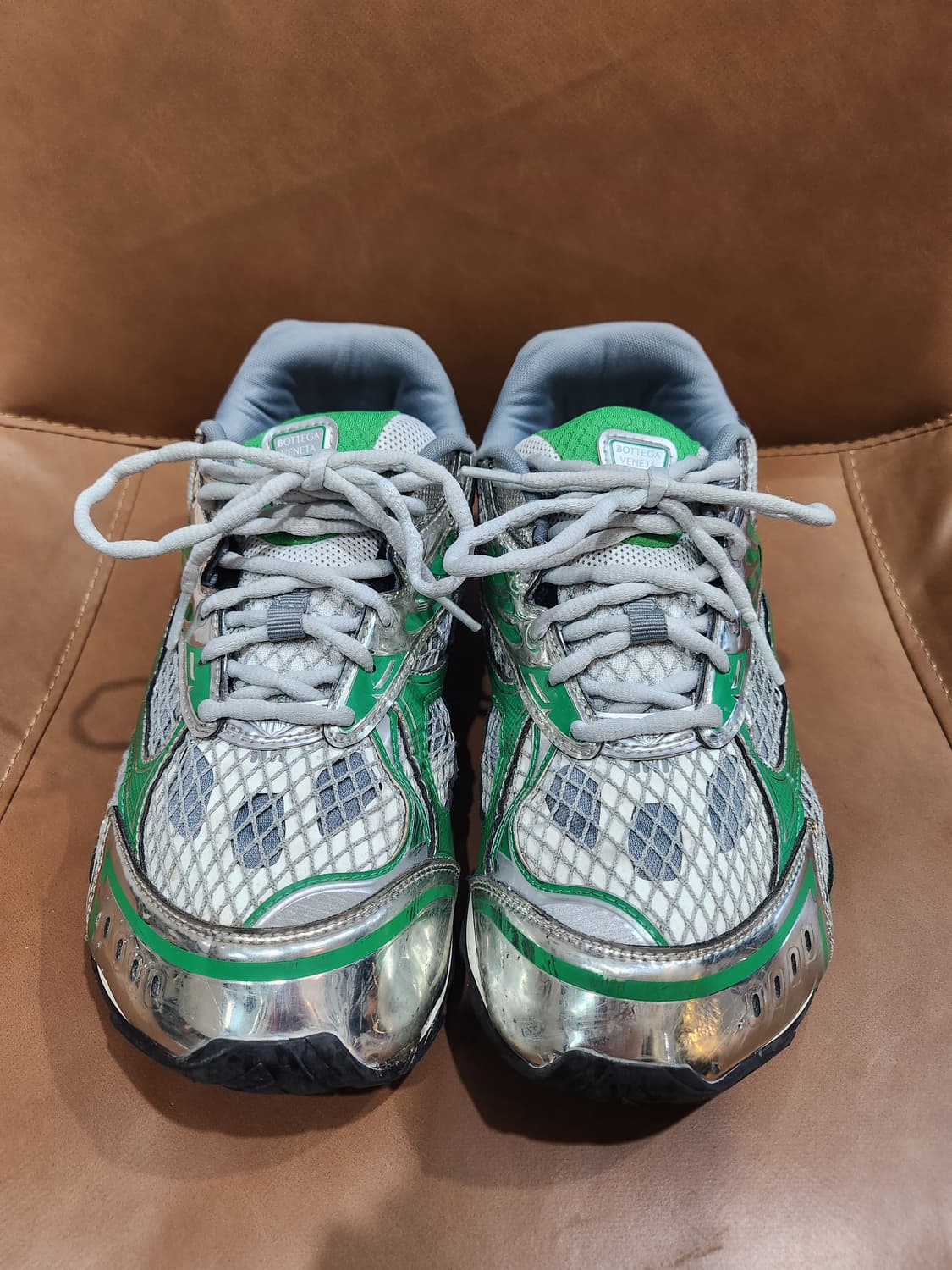 보테가베네타 오르빗 스니커즈 그린 44 정품 상품이미지1