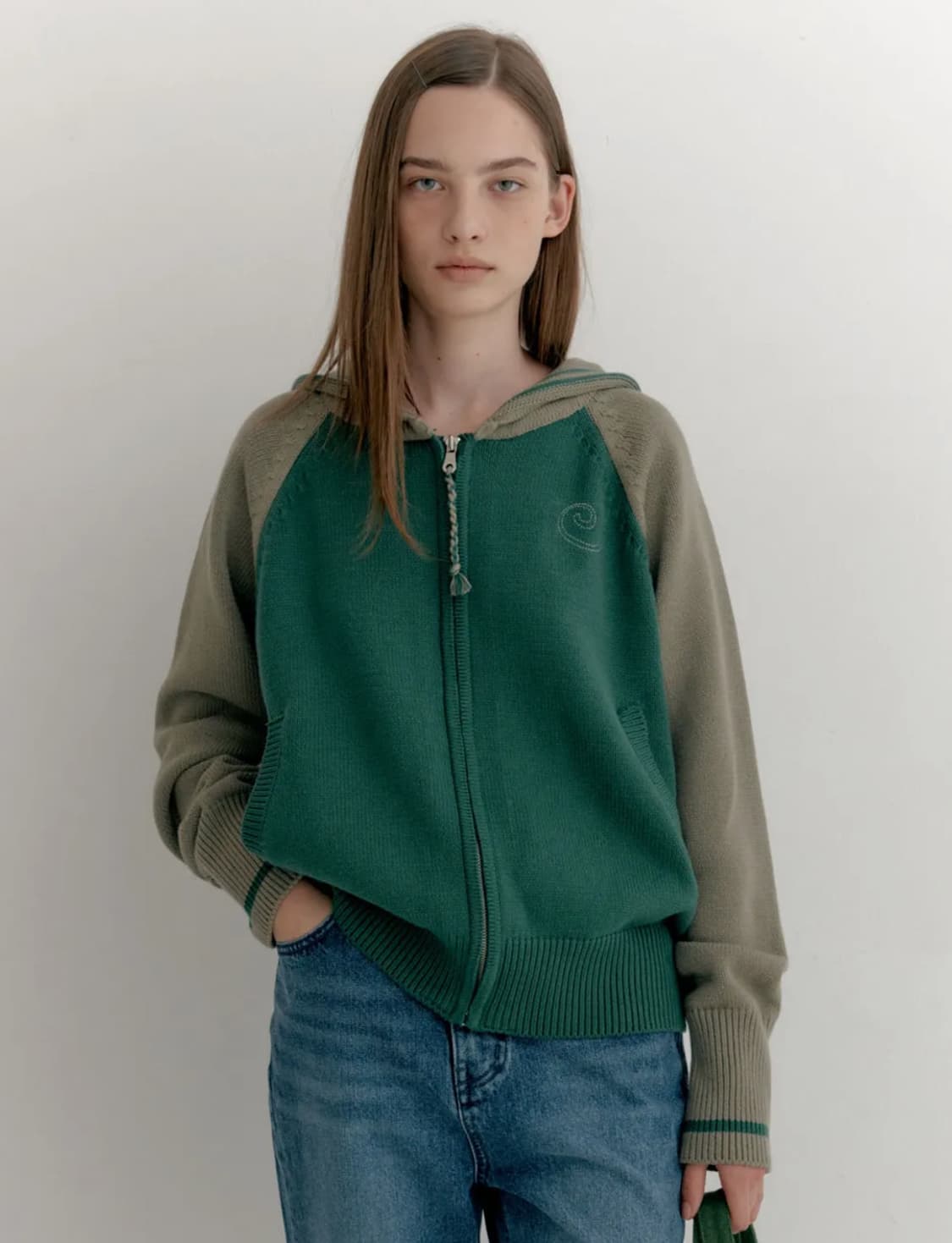 엔조블루스 니트 집업 후디 상품이미지1