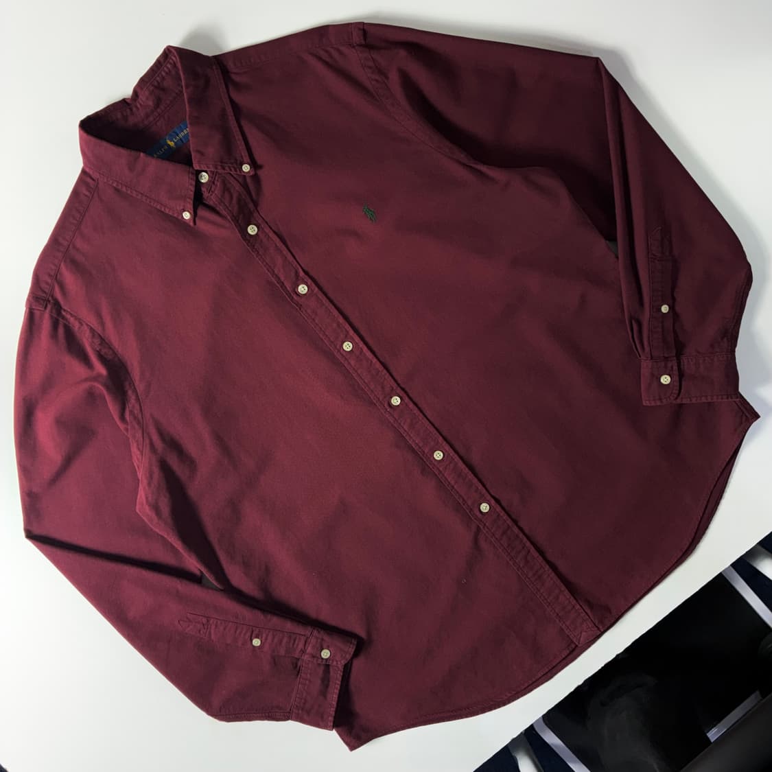 Polo  폴로 랄프로렌 자수 코튼 버건디 옥스퍼드 셔츠  상품이미지2