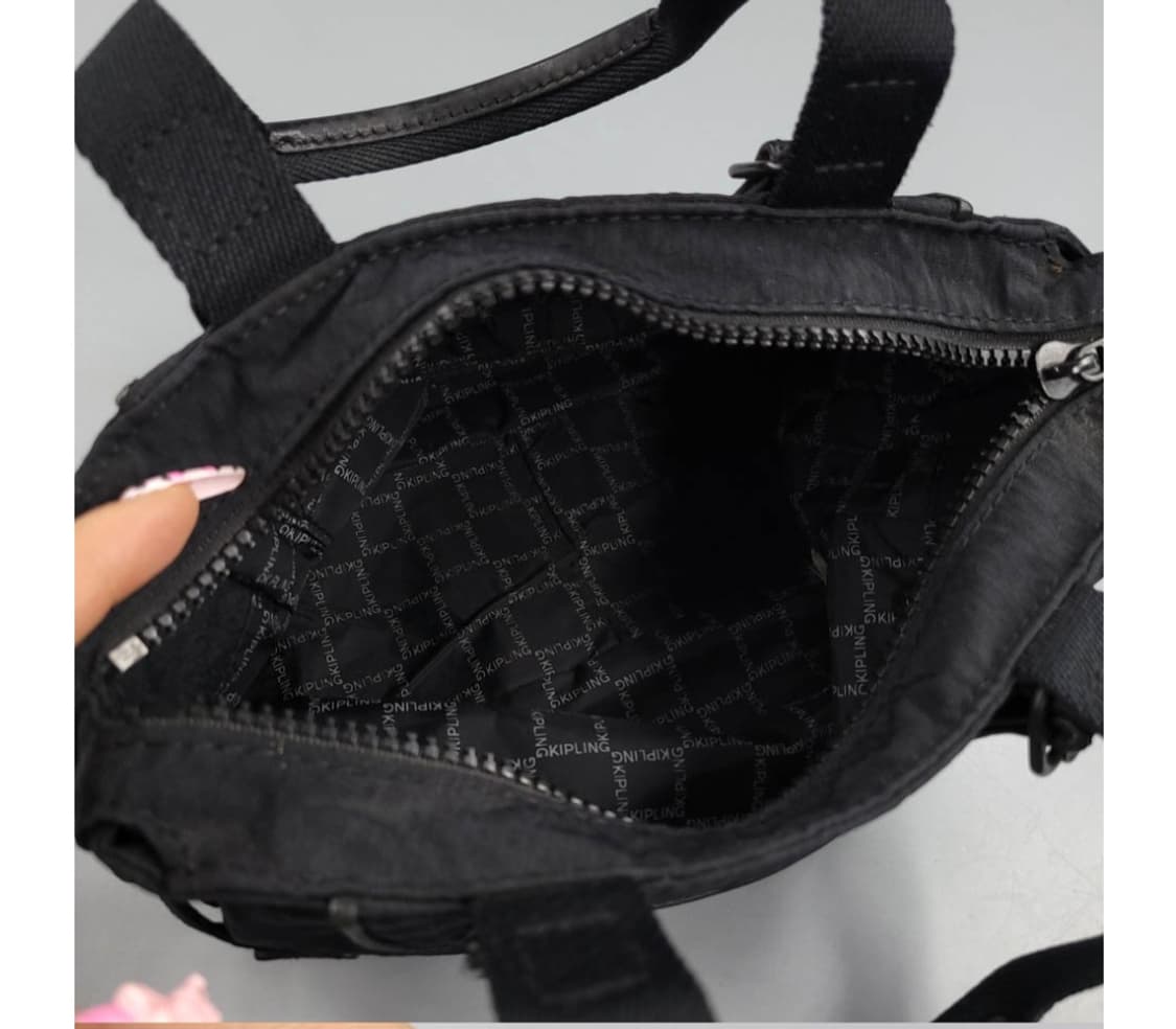 키플링 블랙 톤톤 레더스트랩 Y2K 미니 토트백 핸드백 상품이미지7