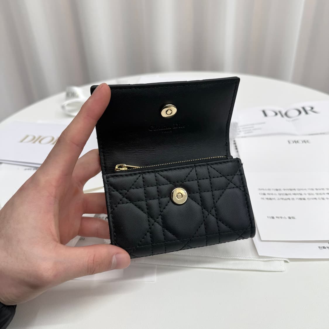 [풀박스/ S+] 디올 마이 디올 글리신 지갑 블랙 상품이미지6