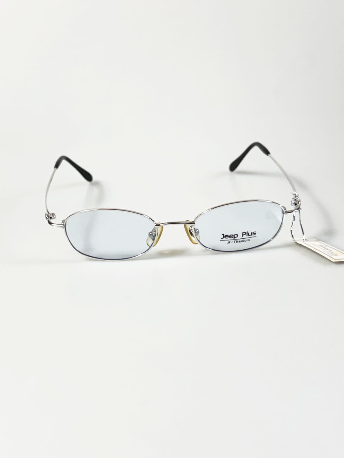 Jeep Plus 실버 티타늄 슬림 오벌 프레임 빈티지 틴트 안경 상품이미지2