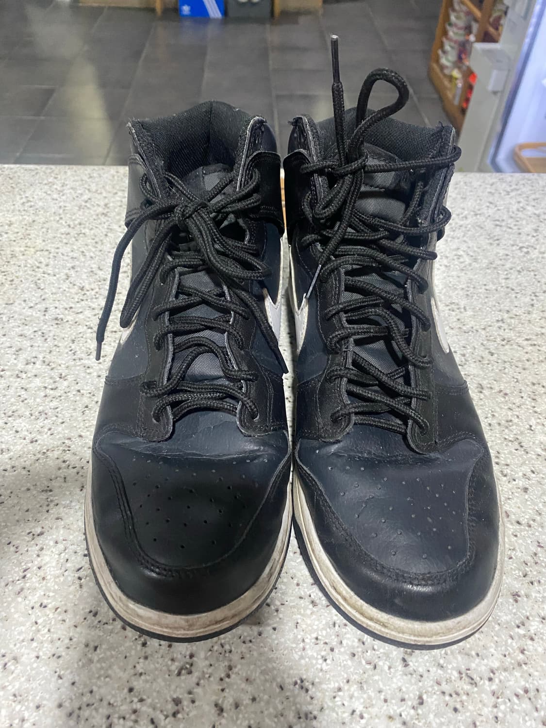 나이키 덩크 하이 블랙/화이트 상품이미지2