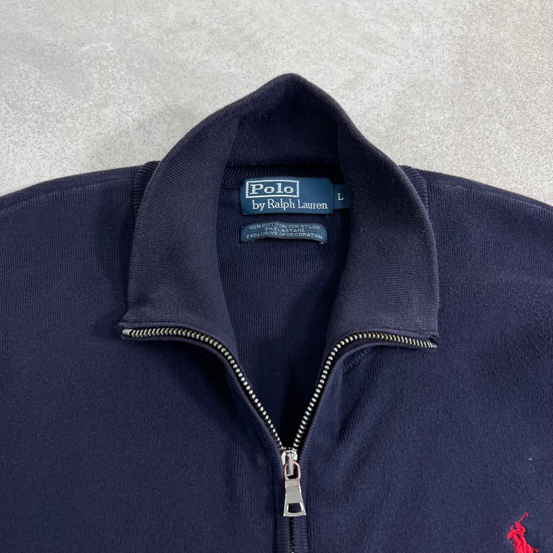 폴로 랄프로렌 네이비 집업 스웨터 상품이미지4