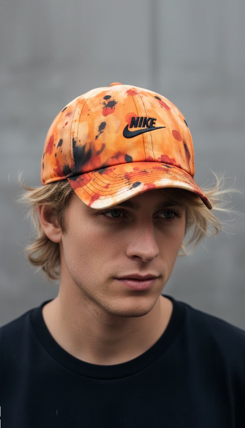 NIKE 나이키 초레어 빈티지 커스텀 오렌지/레드 가을의 불씨 볼캡 모자 상품이미지2