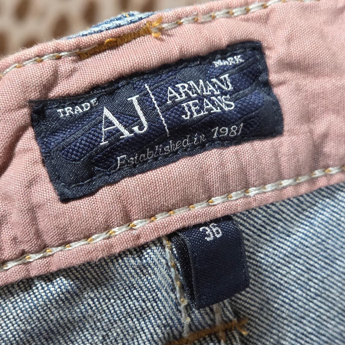 아르마니 진스 중청 워싱 스트레이트 팬츠 상품이미지9