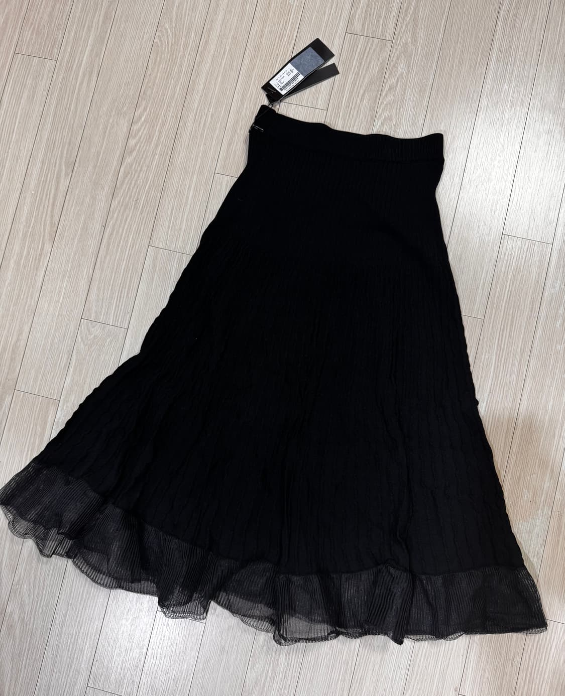 44 55 텍달린 새상품 미샤 정가50만 니트 레이스 스커트 치마 마인 상품이미지1