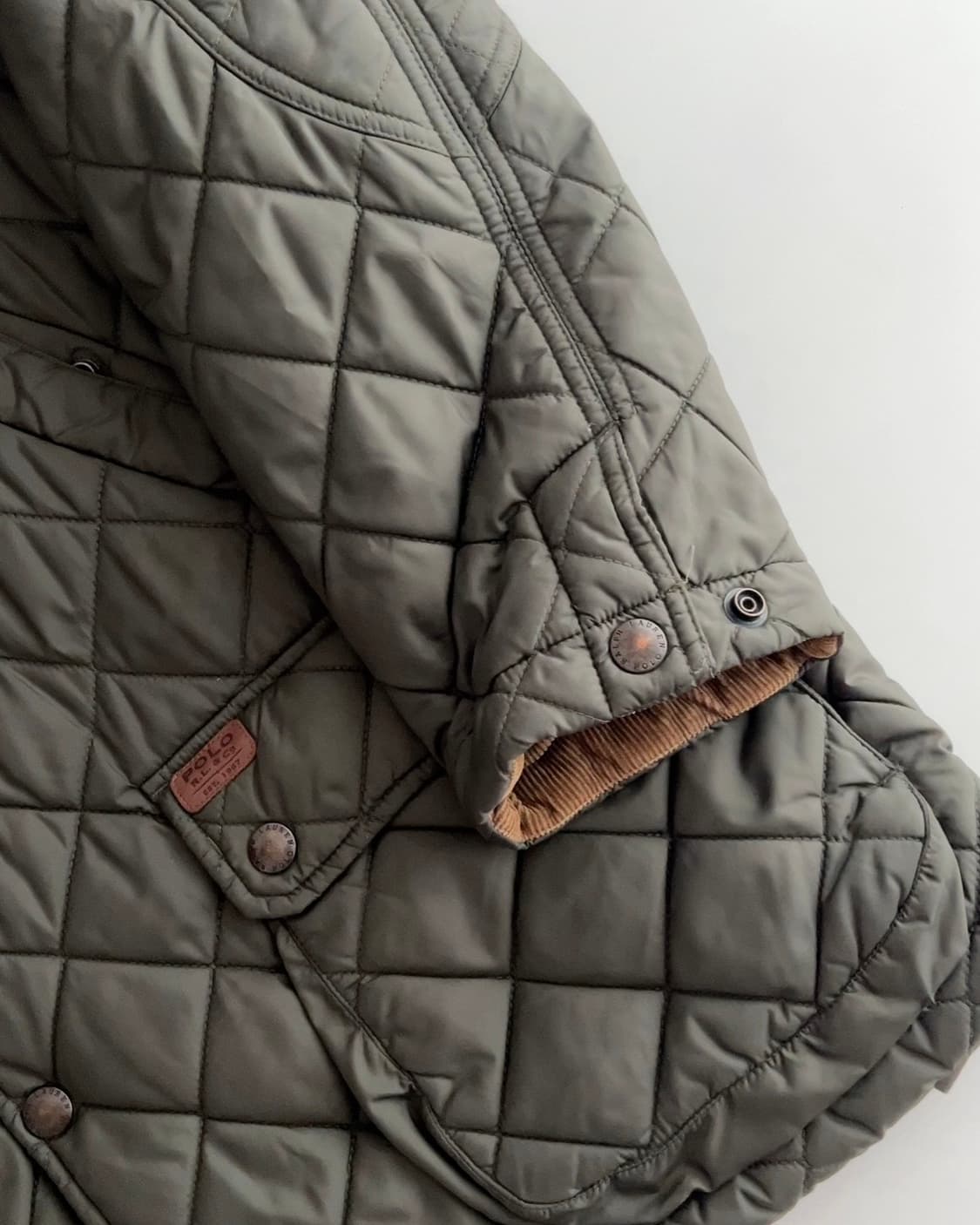 폴로 랄프로렌 코듀로이 카라 퀼팅 자켓 M  상품이미지3