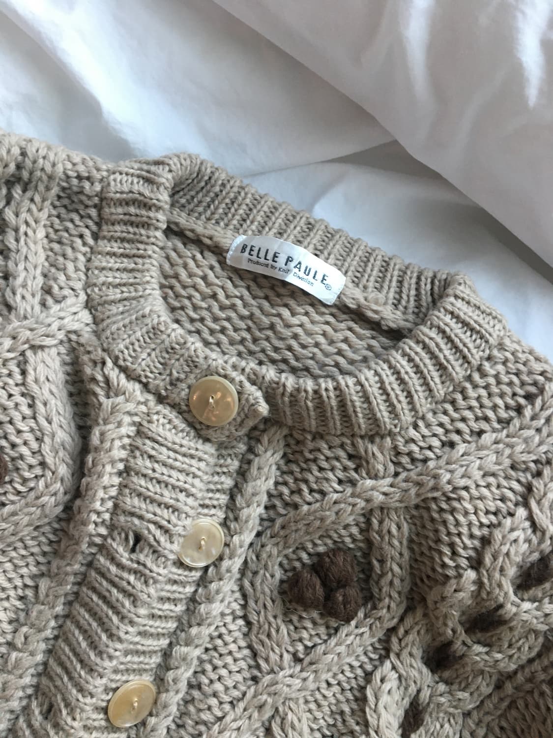 모리걸 브라운 니트 가디건 상품이미지2