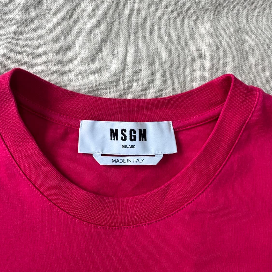 MSGM 실버로고 핑크 반팔 S 상품이미지4