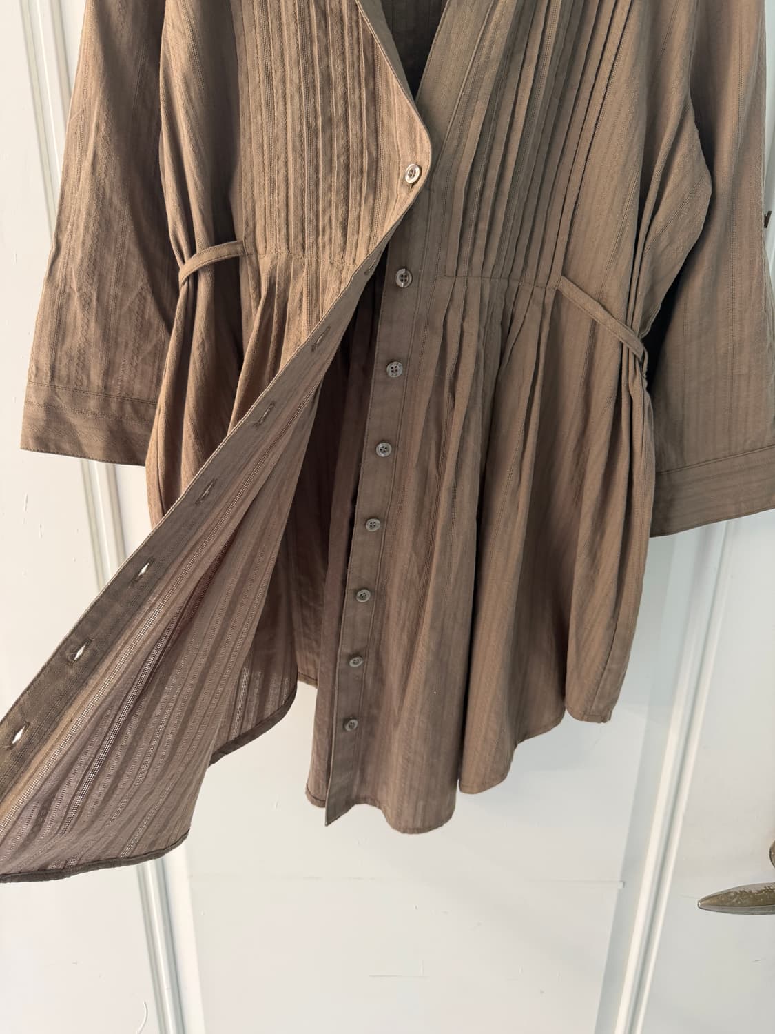 일본빈티지 모카브라운 플레어 셔츠 상품이미지5