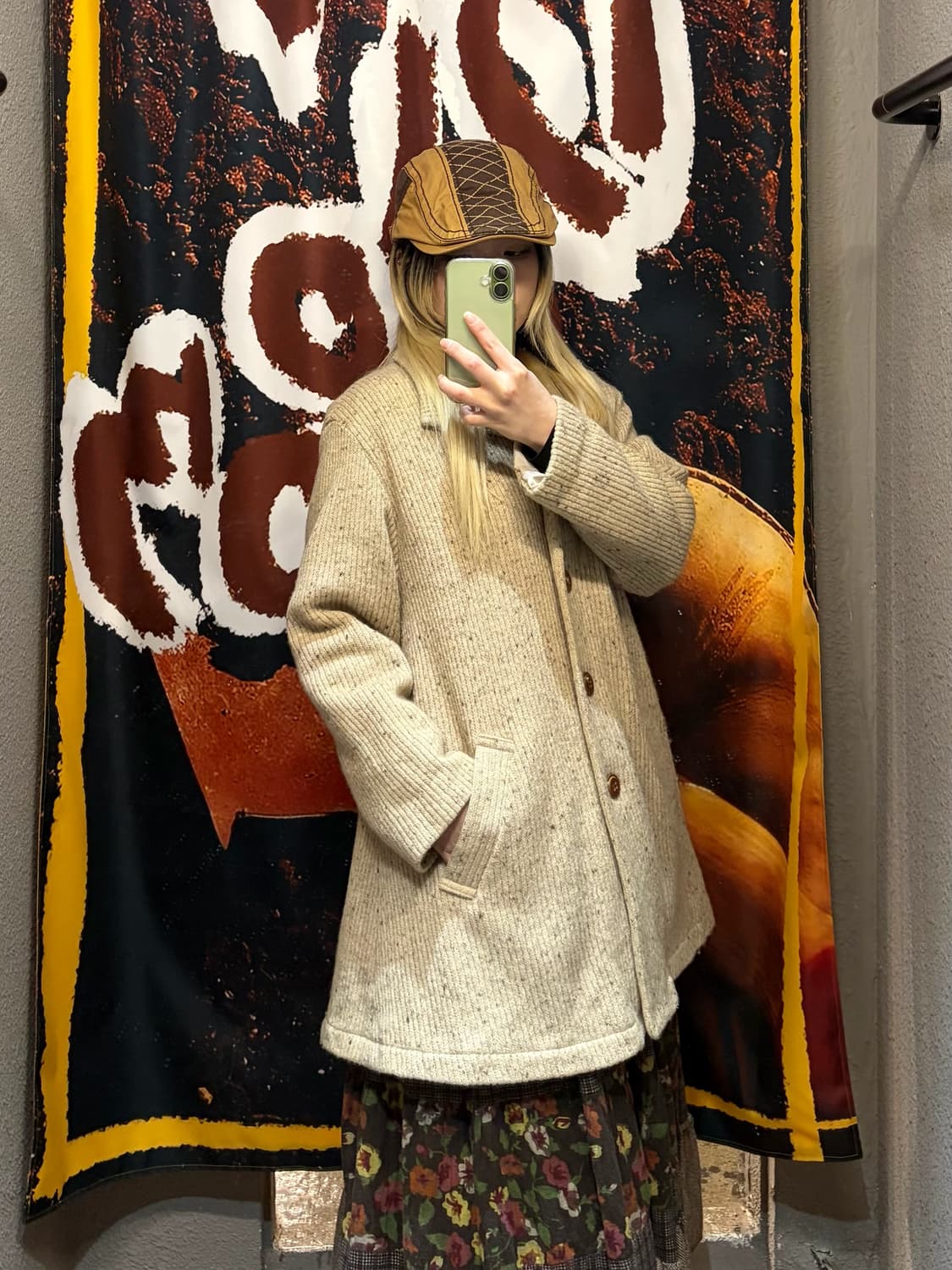 일본빈티지 디테일 니트 코트 상품이미지3