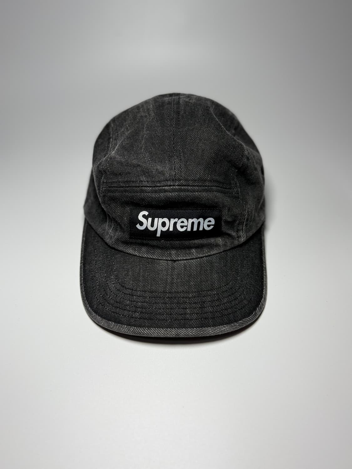 슈프림 블랙 데님 캠프캡 상품이미지1