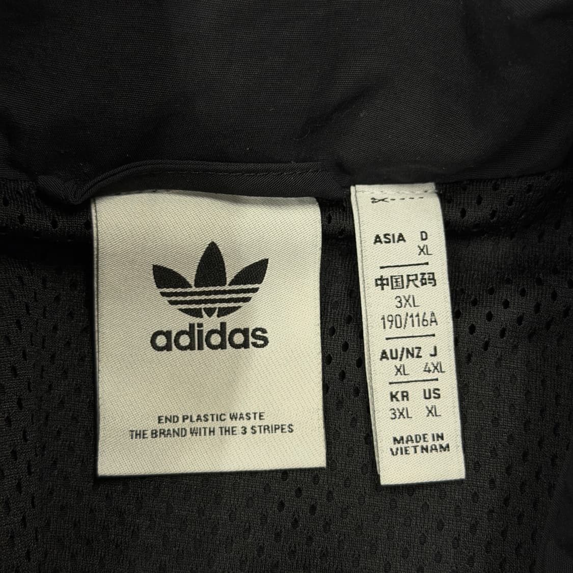 아디다스 아디컬러 트레포일 락업 트랙탑 자켓 블랙 주우재 바람막이 3XL 상품이미지6