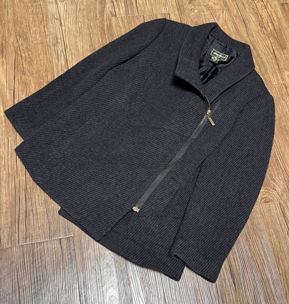 에디바우어 헤링본 비대칭 지퍼 자켓 상품이미지1