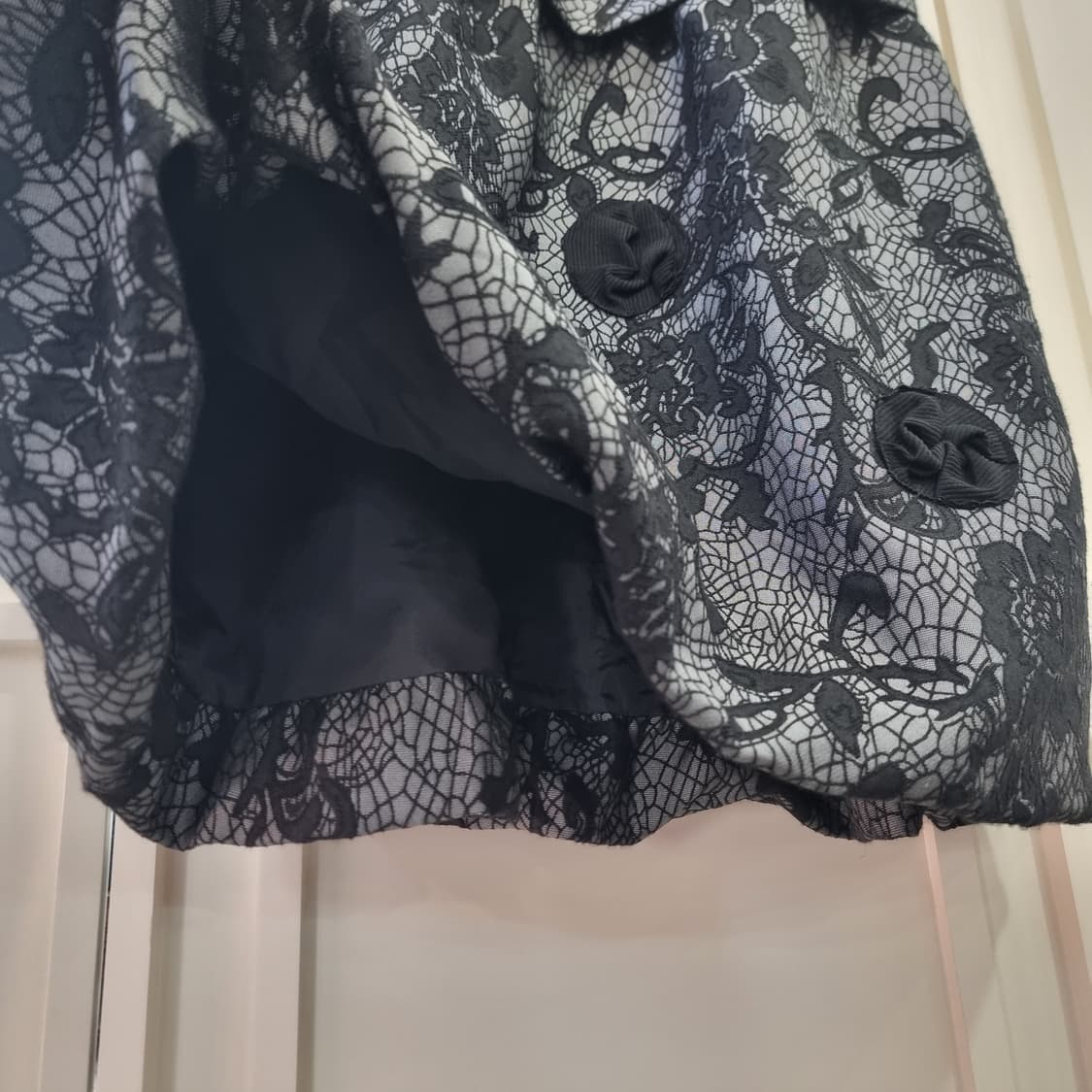 블랙 레이스 벌룬 원피스 상품이미지8
