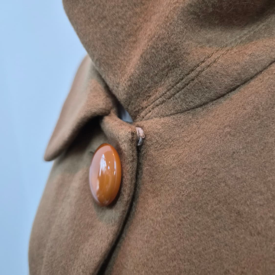 울100% 진베이지 클래식 A라인 코트 상품이미지6