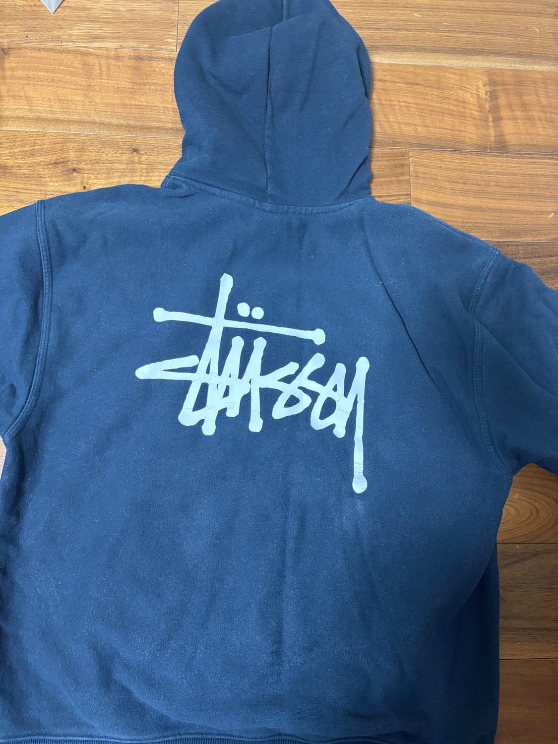 스투시 네이비 후드티 L 상품이미지3