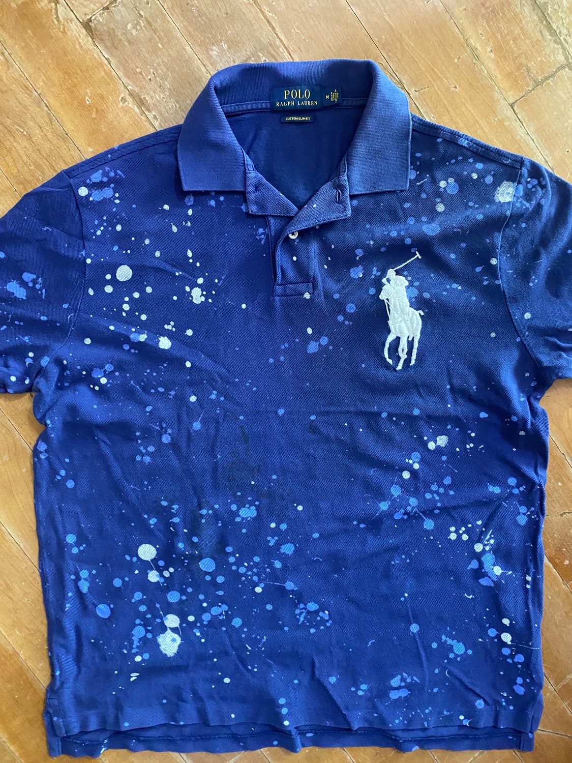 폴로 랄프로렌 커스텀 슬림핏 블루 프린팅 M (100) 상품이미지1