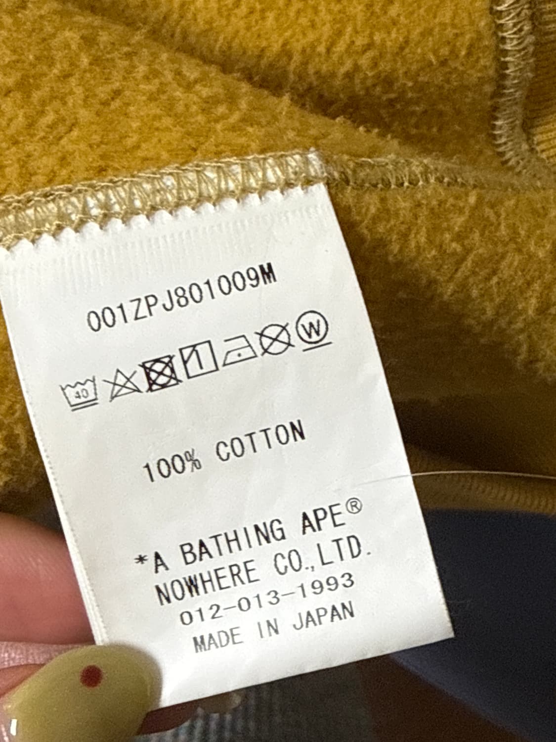 베이프 샤크 후드집업 황계(인증사진첨부) 상품이미지4