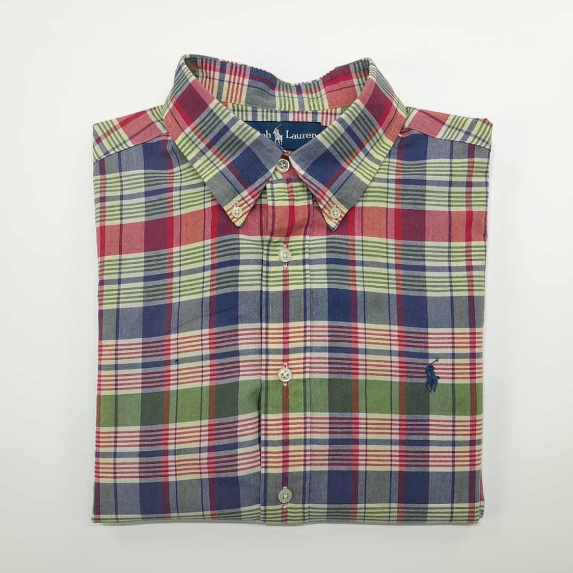 CN864 L 폴로 랄프로렌 클래식 매드라스 체크 긴팔 셔츠 남방 상품이미지8
