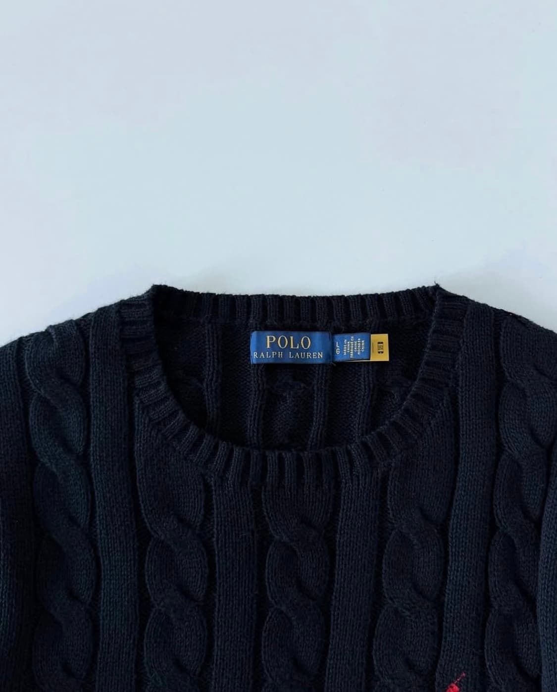 폴로 랄프로렌 케이블 니트 네이비 상품이미지4