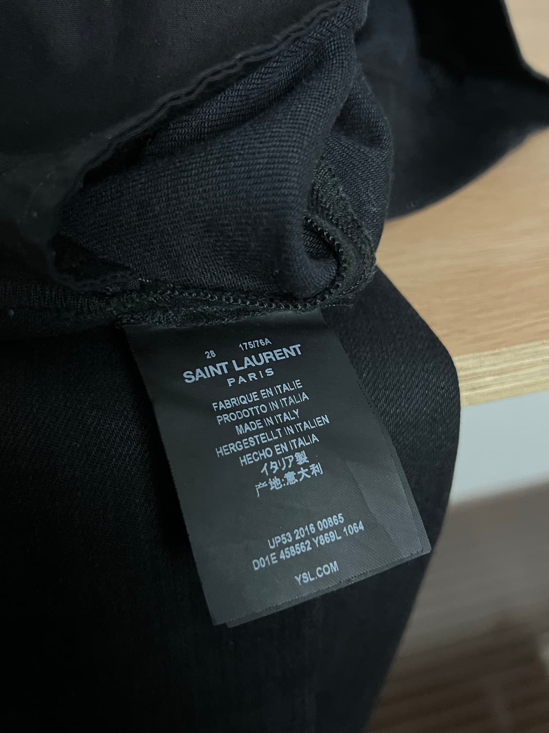 생로랑 에디 17SS 흑청 스키니 블랙진  상품이미지5